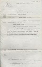 Document - H. A. & S. R. WILKINSON COLLECTION: CONTRACT OF SALE