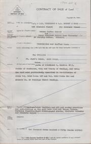 Document - H. A. & S. R. WILKINSON COLLECTION: CONTRACT OF SALE