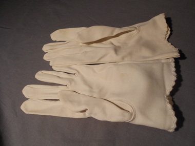 Clothing - MERLE HOULDEN COLLECTION: PAIR OF BRIDAL GLOVES, 06-02-1960