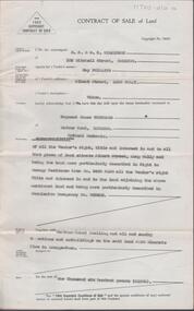 Document - H. A. & S. R. WILKINSON COLLECTION: CONTRACT OF SALE