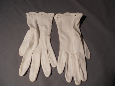 Clothing - MERLE HOULDEN COLLECTION: ONE PAIR WEDDING GLOVES, Wedding Gloves, 06-02-1960