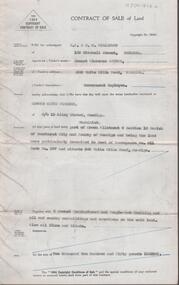 Document - H. A. & S. R. WILKINSON COLLECTION: CONTRACT OF SALE