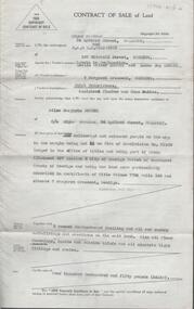 Document - H. A. & S. R. WILKINSON COLLECTION: CONTRACT OF SALE
