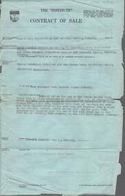 Document - H. A. & S. R. WILKINSON COLLECTION: CONTRACT OF SALE