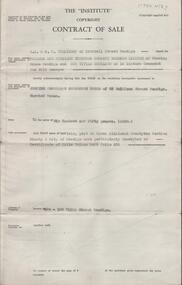 Document - H. A. & S. R. WILKINSON COLLECTION: CONTRACT OF SALE