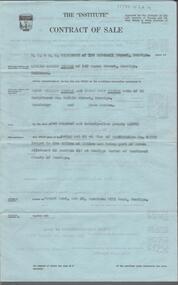Document - H. A. & S. R. WILKINSON COLLECTION: CONTRACT OF SALE