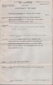Document - H. A. & S. R. WILKINSON COLLECTION: CONTRACT OF SALE
