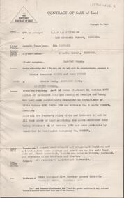 Document - H. A. & S. R. WILKINSON COLLECTION: CONTRACT OF SALE