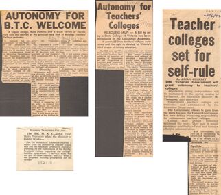 Document - LA TROBE UNIVERSITY BENDIGO COLLECTION: AUTONOMY FOR B.T.C. WELCOME