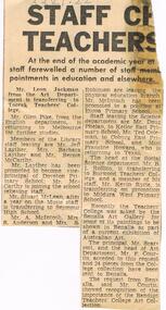 Document - LA TROBE UNIVERSITY BENDIGO COLLECTION: BENDIGO TEACHERS' COLLEGE STAFF