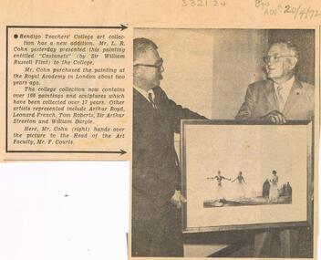 Document - LA TROBE UNIVERSITY BENDIGO COLLECTION: BENDIGO TEACHERS' COLLEGE ART COLLECTION