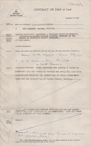 Document - H. A. & S. R. WILKINSON COLLECTION: CONTRACT OF SALE