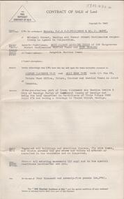 Document - H. A. & S. R. WILKINSON COLLECTION: CONTRACT OF SALE