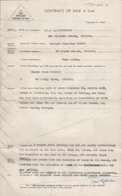 Document - H. A. & S. R. WILKINSON COLLECTION: CONTRACT OF SALE