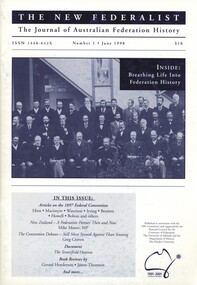 Book - (Copy) THE NEW FEDERALIST - THE JOURNAL OF AUSTALIAN FEDERATION H, 1998