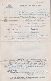 Document - H. A. & S. R. WILKINSON COLLECTION: CONTRACT OF SALE
