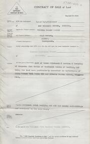 Document - H. A. & S. R. WILKINSON COLLECTION: CONTRACT OF SALE