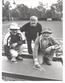 Photograph - BENDIGO ADVERTISER COLLECTION: VIC JOHNSON, GEORGE MANALLACK, ALF MANALLACK LOCKWOOD SOUTH, 10/08/1993