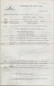 Document - H. A. & S. R. WILKINSON COLLECTION: CONTRACT OF SALE