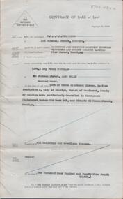 Document - H. A. & S. R. WILKINSON COLLECTION: CONTRACT OF SALE