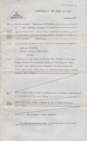 Document - H. A. & S. R. WILKINSON COLLECTION: CONTRACT OF SALE