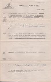 Document - H. A. & S. R. WILKINSON COLLECTION: CONTRACT OF SALE