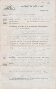 Document - H. A. & S. R. WILKINSON COLLECTION: CONTRACT OF SALE