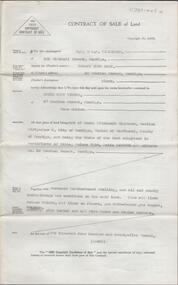 Document - H. A. & S. R. WILKINSON COLLECTION: CONTRACT OF SALE