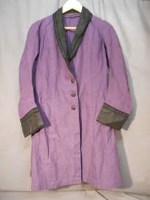 Clothing - HELEN MUSK COLLECTION: PURPLE LINEN COAT, PURPLE LINEN COAT