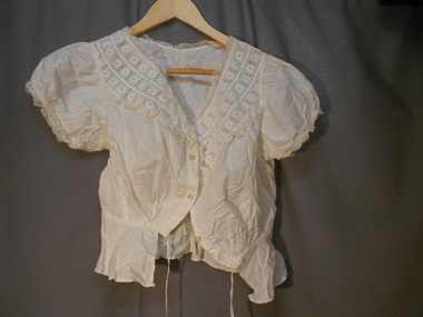 Clothing - HELEN MUSK COLLECTION: WHITE COTTON BLOUSE, WHITE COTTON BLOUSE