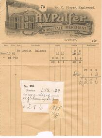 Document - PIEPER COLLECTION: H.V. PULFER INVOICE