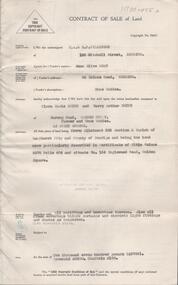 Document - H. A. & S. R. WILKINSON COLLECTION: CONTRACT OF SALE