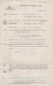 Document - H. A. & S. R. WILKINSON COLLECTION: CONTRACT OF SALE