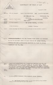 Document - H. A. & S. R. WILKINSON COLLECTION: CONTRACT OF SALE