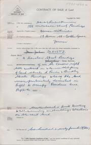 Document - H. A. & S. R. WILKINSON COLLECTION: CONTRACT OF SALE