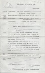 Document - H. A. & S. R. WILKINSON COLLECTION: CONTRACT OF SALE