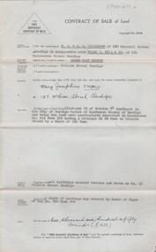 Document - H. A. & S. R. WILKINSON COLLECTION: CONTRACT OF SALE