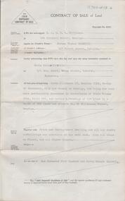 Document - H. A. & S. R. WILKINSON COLLECTION: CONTRACT OF SALE