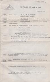 Document - H. A. & S. R. WILKINSON COLLECTION: CONTRACT OF SALE