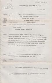 Document - H. A. & S. R. WILKINSON COLLECTION: CONTRACT OF SALE