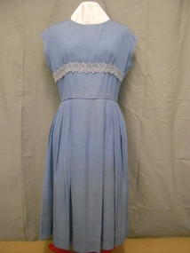 Clothing - AILEEN AND JOHN ELLISON COLLECTION: MID LIGHT BLUE SLEEVELESS DRESS BY ZANKO:PART OF ENSEMBLE WITH 11400.523, 1950s