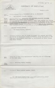 Document - H. A. & S. R. WILKINSON COLLECTION: CONTRACT OF SALE
