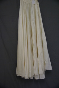 Clothing - BARBARA JOHNSON COLLECTION: CREAM SATIN UNDER-SKIRT OF WEDDING DRESS, 1958