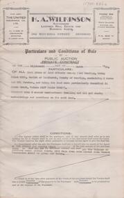 Document - H. A. & S. R. WILKINSON COLLECTION: CONTRACT OF SALE