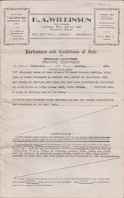 Document - H. A. & S. R. WILKINSON COLLECTION: CONTRACT OF SALE