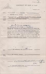 Document - H. A. & S. R. WILKINSON COLLECTION: CONTRACT OF SALE