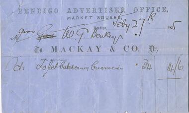 Document - H. A. & S. R. WILKINSON COLLECTION: RECEIPT