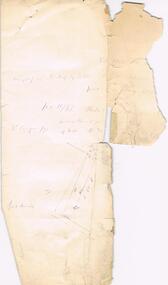 Document - H. A. & S. R. WILKINSON COLLECTION: PIECE OF PAPER WITH NAME SCHROEDER ON THE BACK