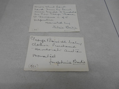 Document - HAND WRITTEN NOTE FROM DONOR OF 11400.602A AND 11400.602B