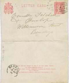 Document - H. A. & S. R. WILKINSON COLLECTION: LETTER CARD
